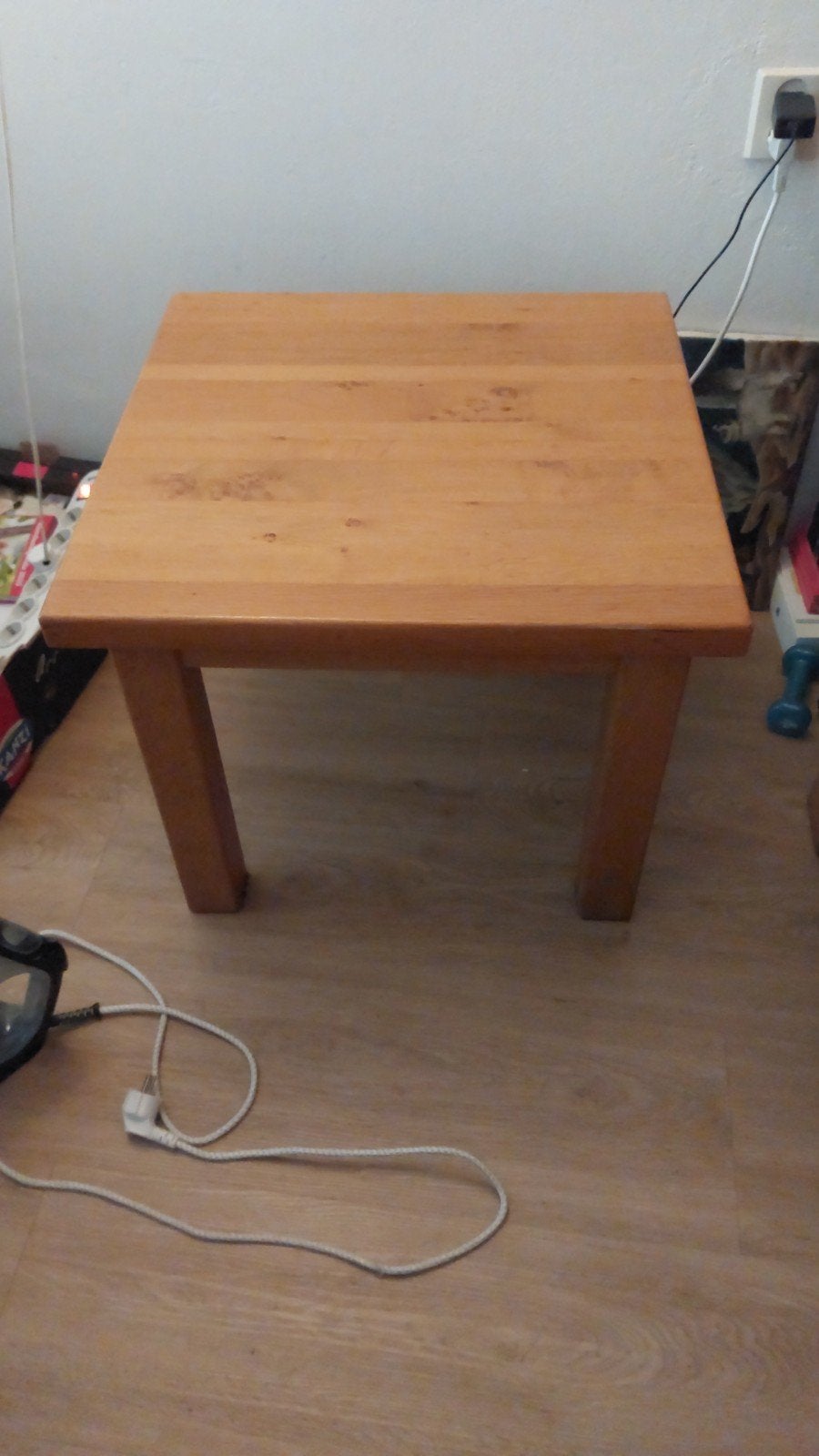 Massief eiken salontafel 60x60x50 cm, Ophalen of Verzenden