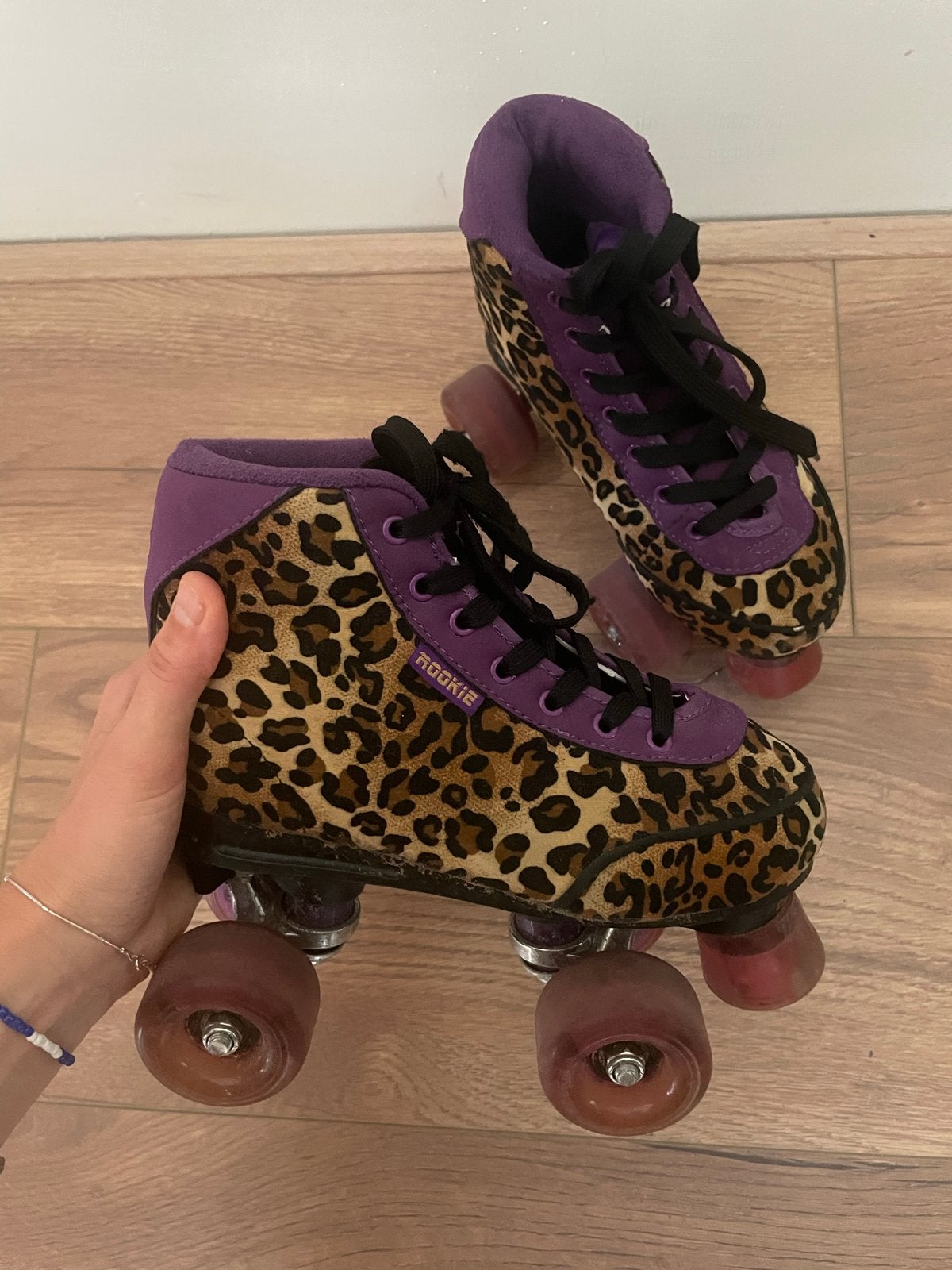Rookie rolschaatsen - Panterprint - Maat 33, Ophalen, Gebruikt, Kinderen