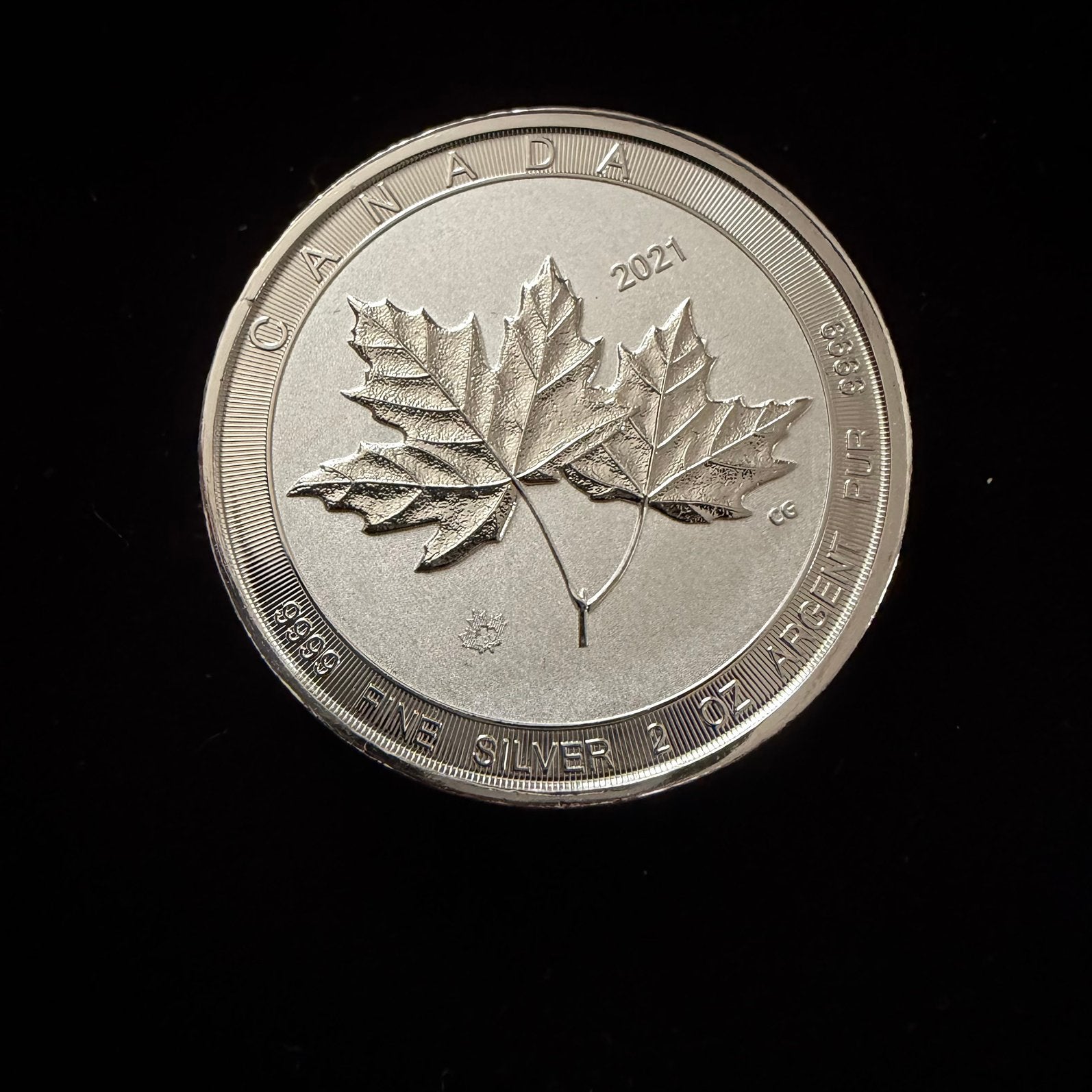 Zilveren Multi Maple Leaf 2 oz 2021, Postzegels en Munten, Edelmetalen en Baren, Ophalen of Verzenden, Zilver