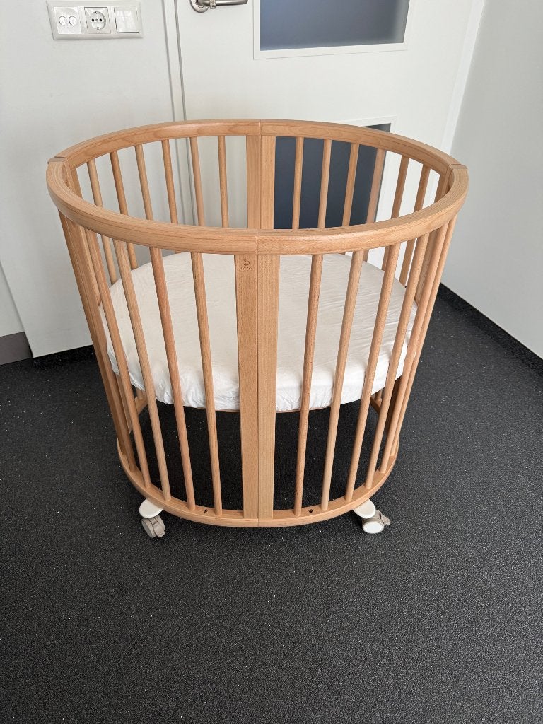 Stokke minisleep set naturel, Kinderen en Baby's, Babywiegjes en Ledikanten, Ophalen, Zo goed als nieuw, Ledikant