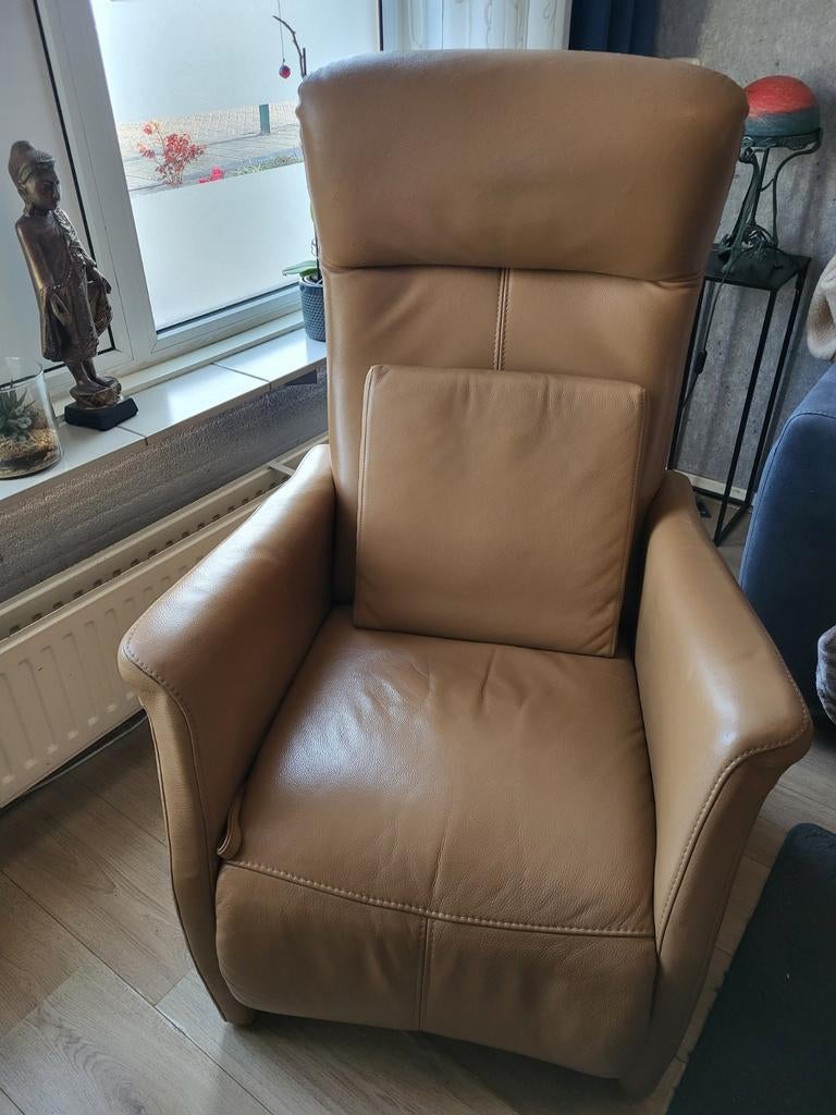 Echte ledere verstelbare  relax stoel, Ophalen of Verzenden, 50 tot 75 cm