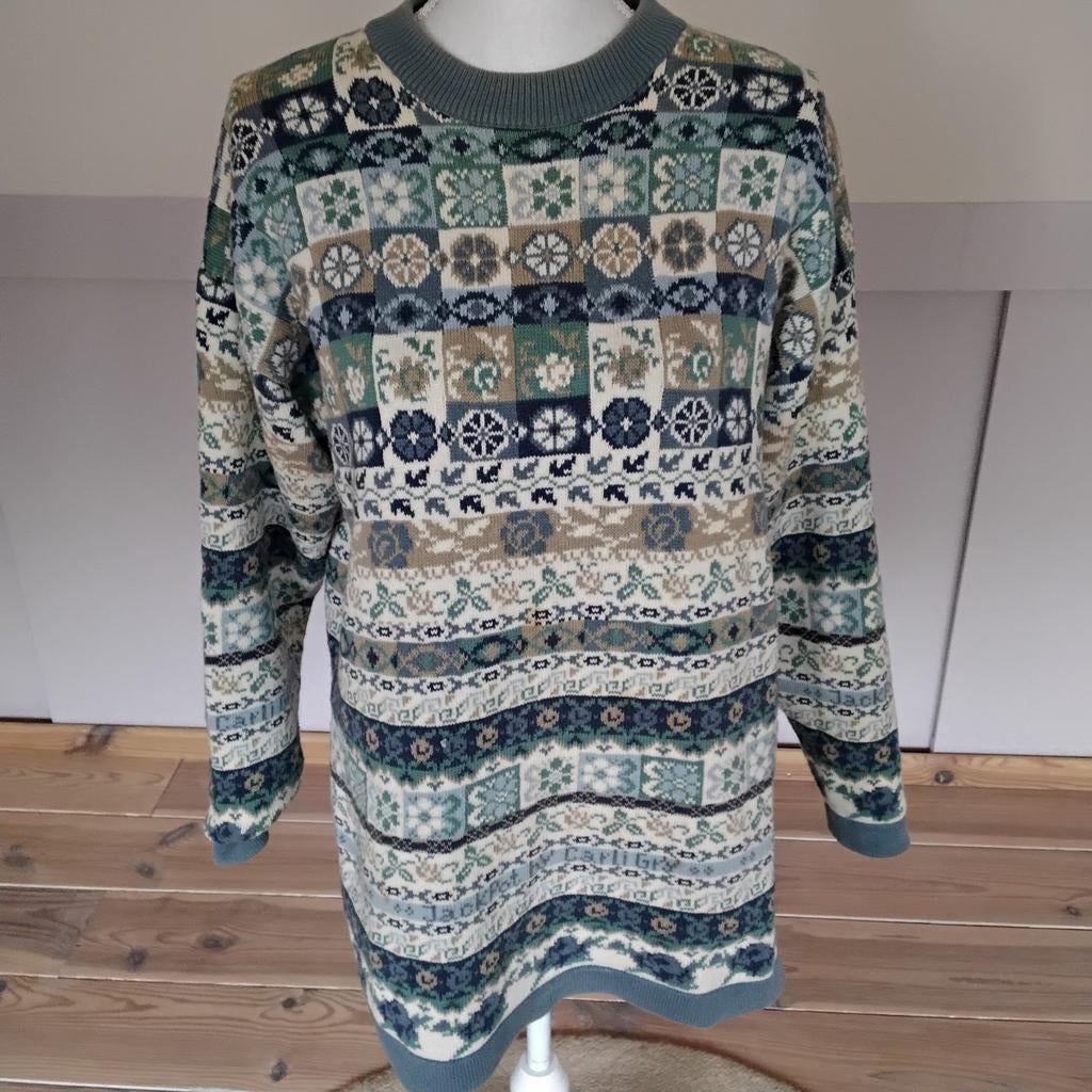 Jackpot vintage folklore trui maat 2, Kleding | Dames, Jurken, Ophalen of Verzenden, Zo goed als nieuw, Onder de knie