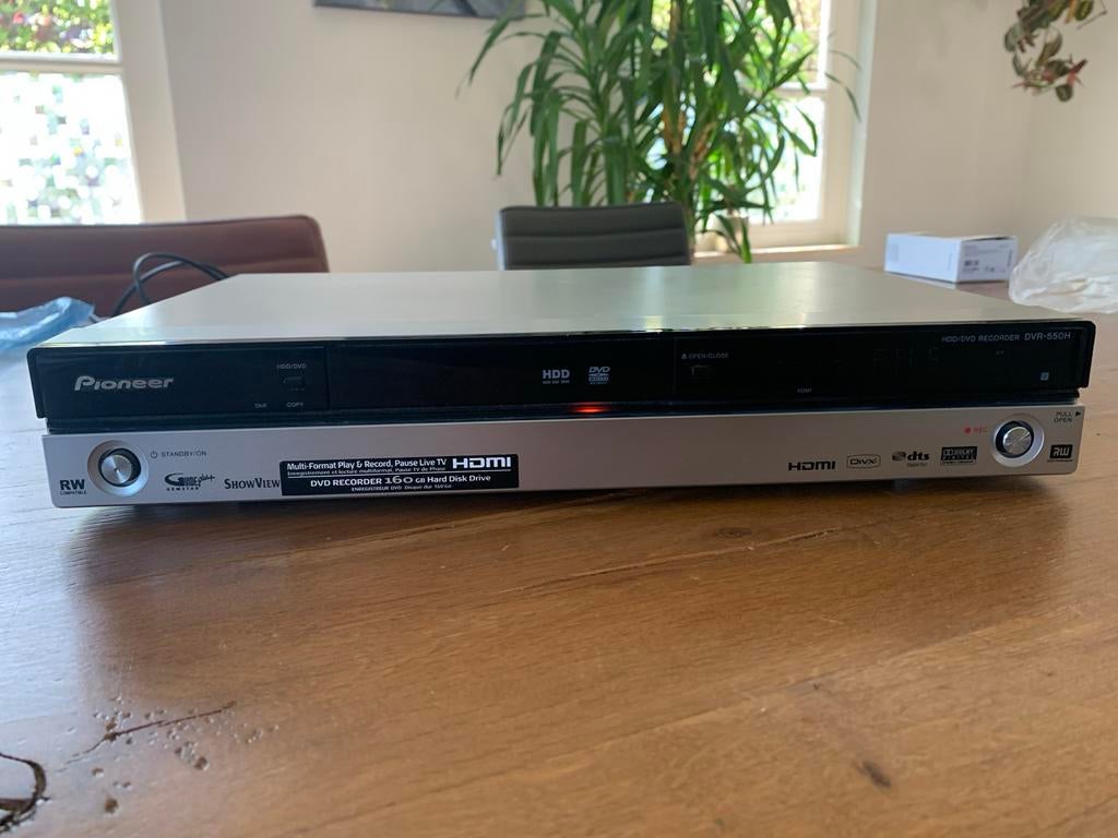 Pioneer DVR-550H DVD Recorder met 160GB HDD, Met harddisk, Dvd-recorder, Ophalen of Verzenden, Zo goed als nieuw
