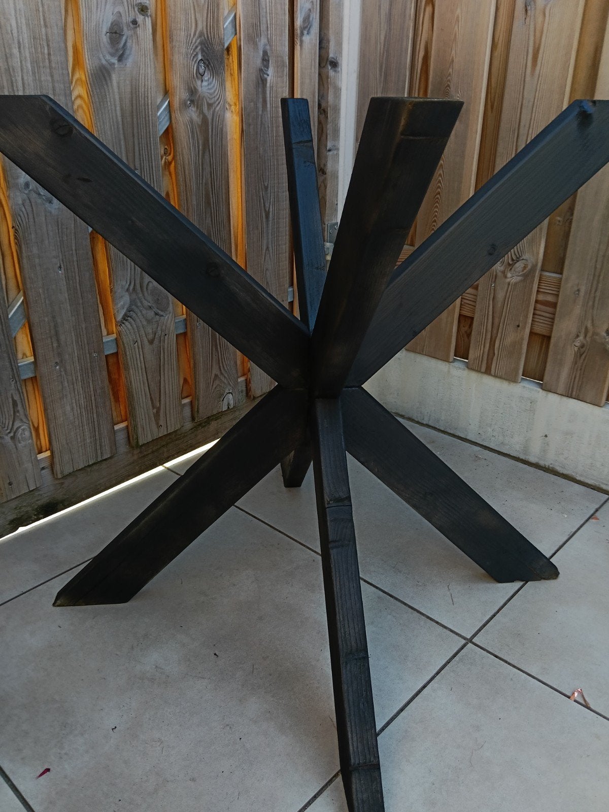 Zwart houten tafelpoot onderstel, hoogte 72cm, Ophalen, Tafelpoot, Minder dan 50 cm, Gebruikt