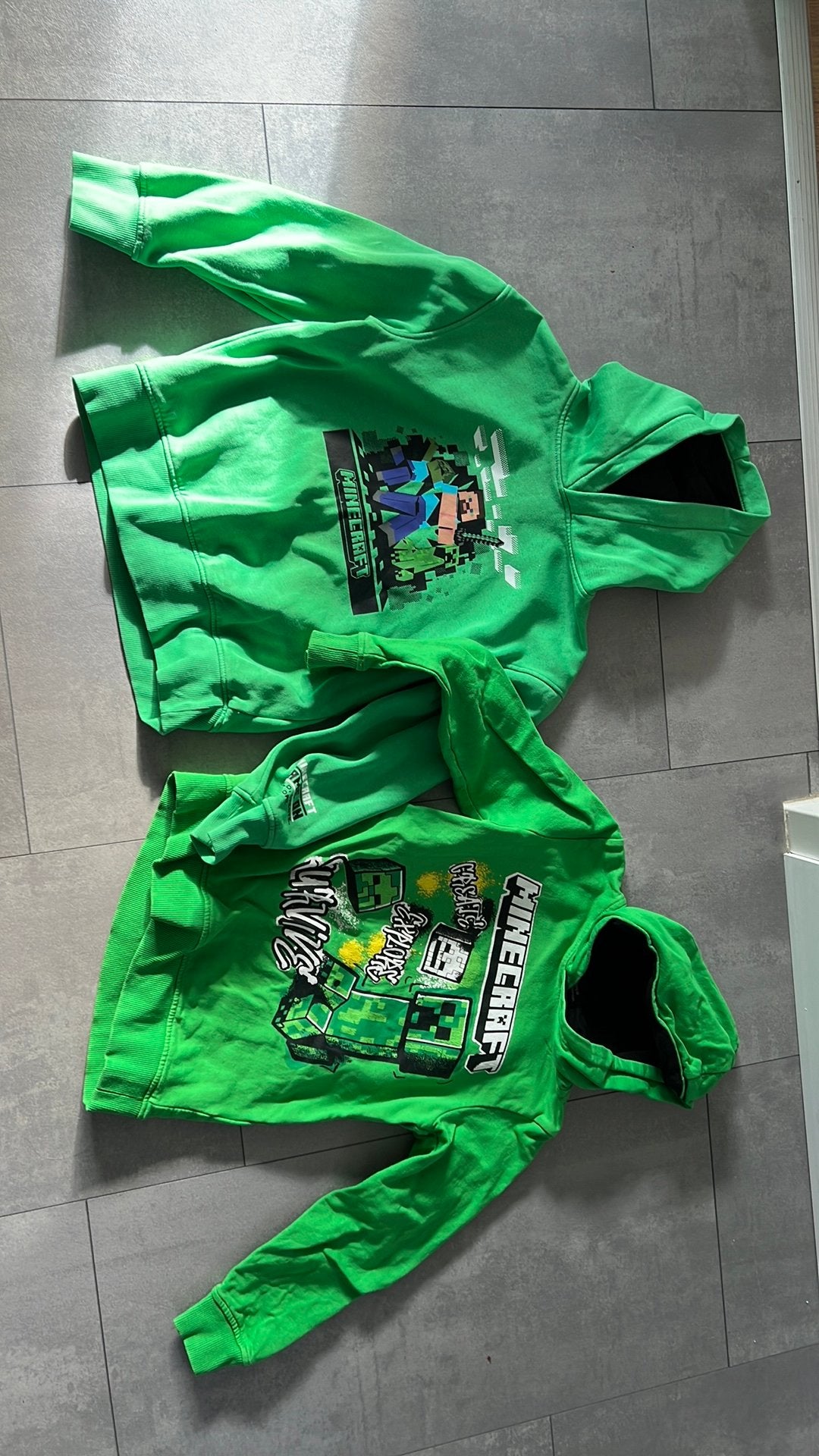 2x minecraft trui, Ophalen of Verzenden, Gebruikt, Jongen, Trui of Vest