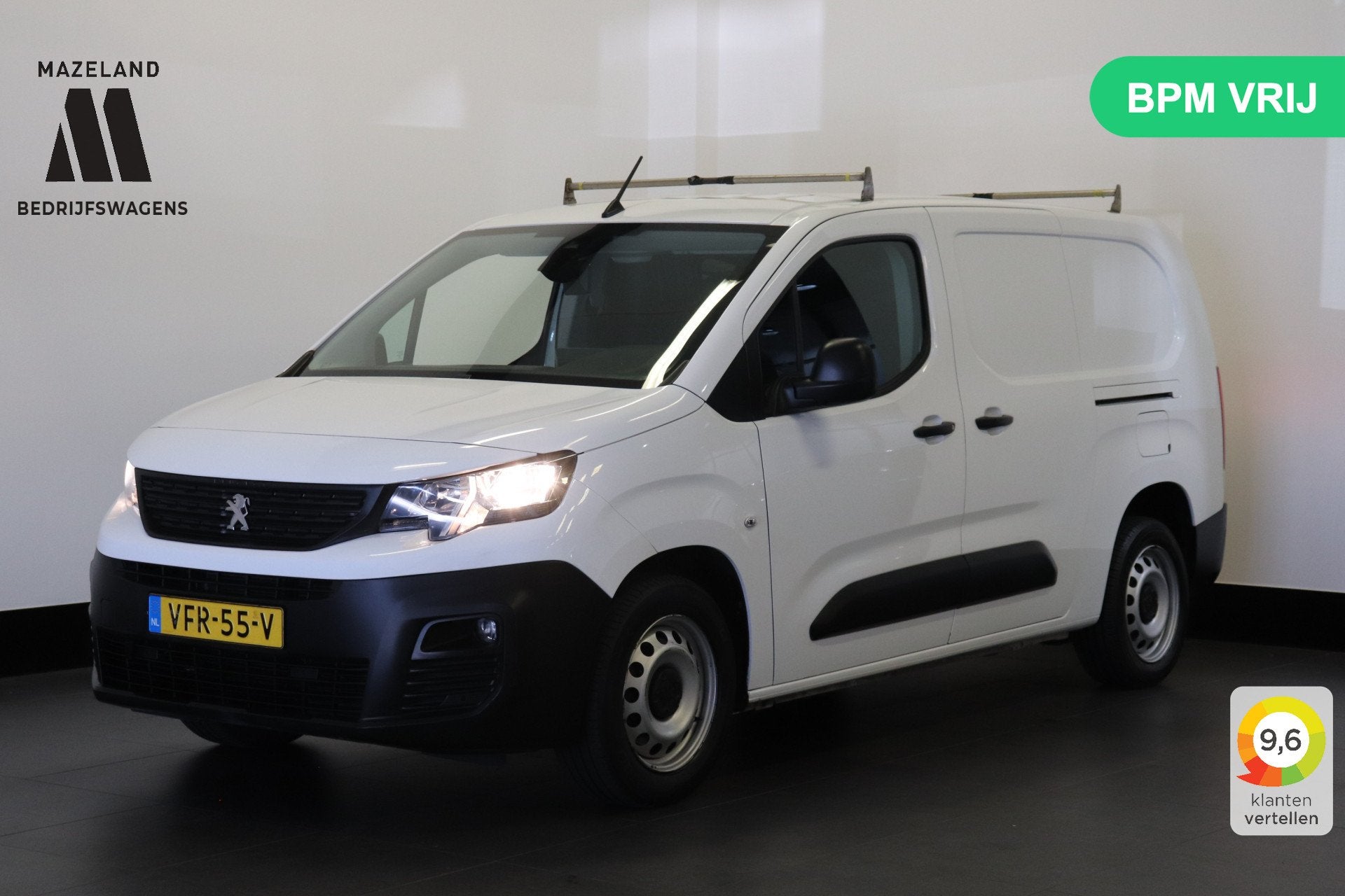Peugeot Partner 1.5 BlueHDI L2 EURO 6 - Airco - Navi - Cruis, Voorwielaandrijving, Gebruikt, 4 cilinders, Wit