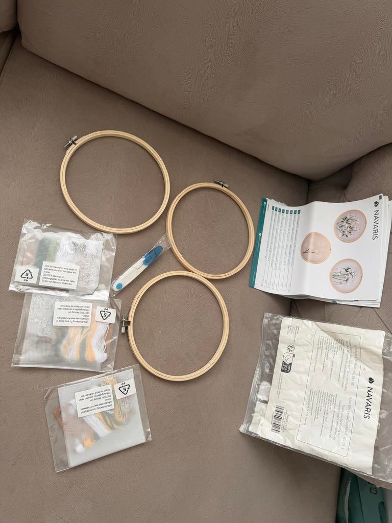 Borduur starterset compleet - Navaris, Ophalen of Verzenden, Nieuw, Handborduren, Borduurpakket