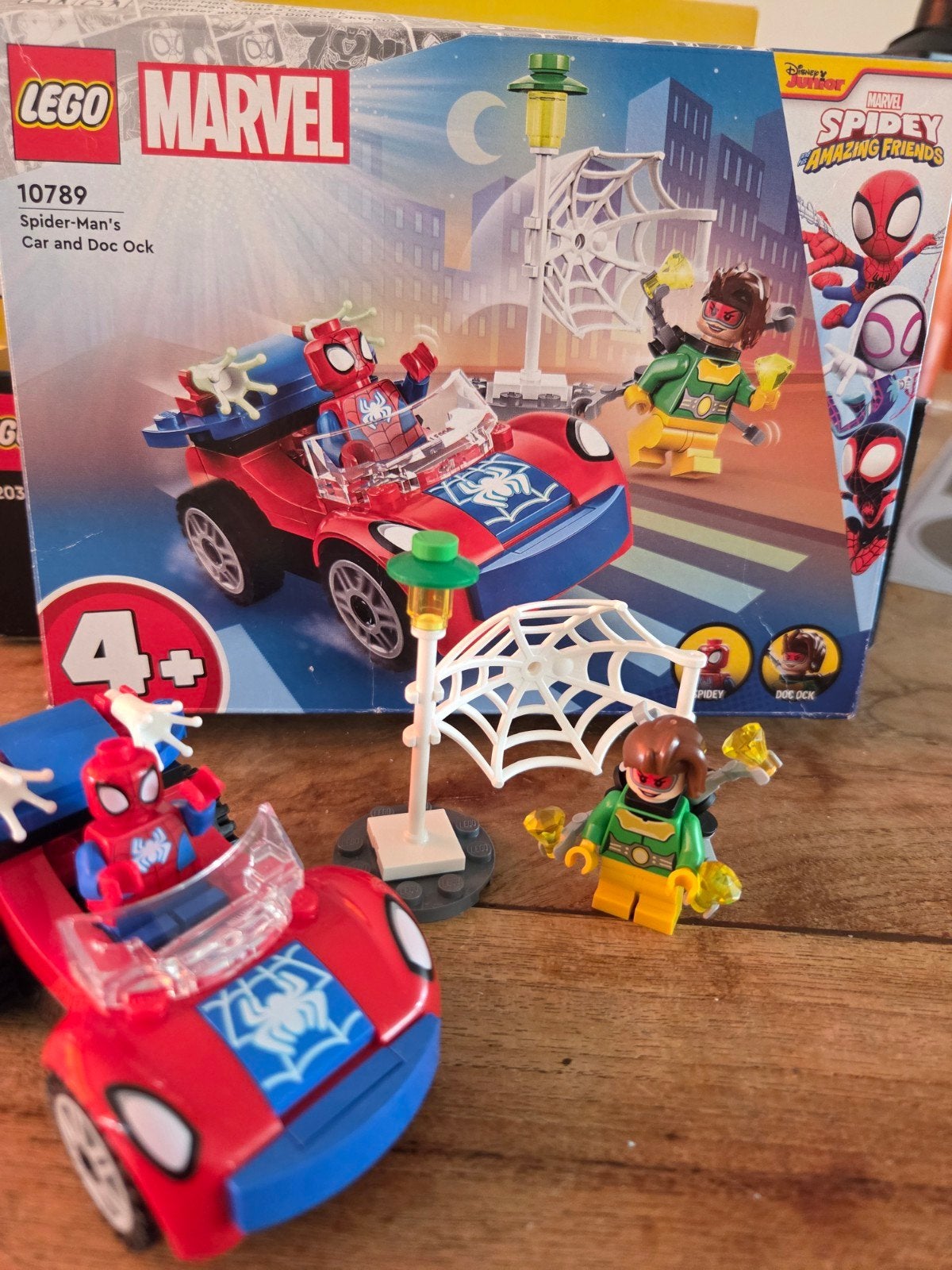LEGO Marvel Spiderman's Car & Doc Ock (10789) met extra's, Ophalen of Verzenden, Zo goed als nieuw, Overige merken