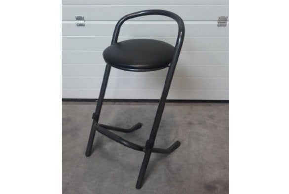 Barkrukken barstoel krukken stapelbaar met rug en voetsteun, Ophalen, 60 tot 90 cm, Nieuw, Leer