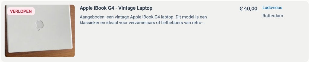 iBook G4, Computers en Software, Gebruikt, Overige modellen, Minder dan 4 GB, Qwerty