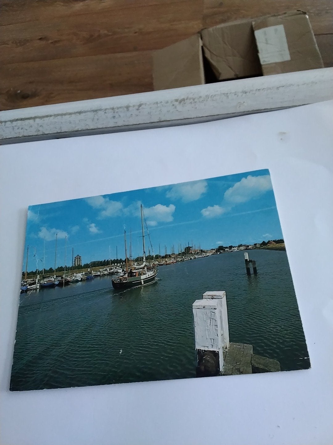 Oude ansichtkaart Zierikzee Jachthaven -1985, Ophalen of Verzenden, Zeeland