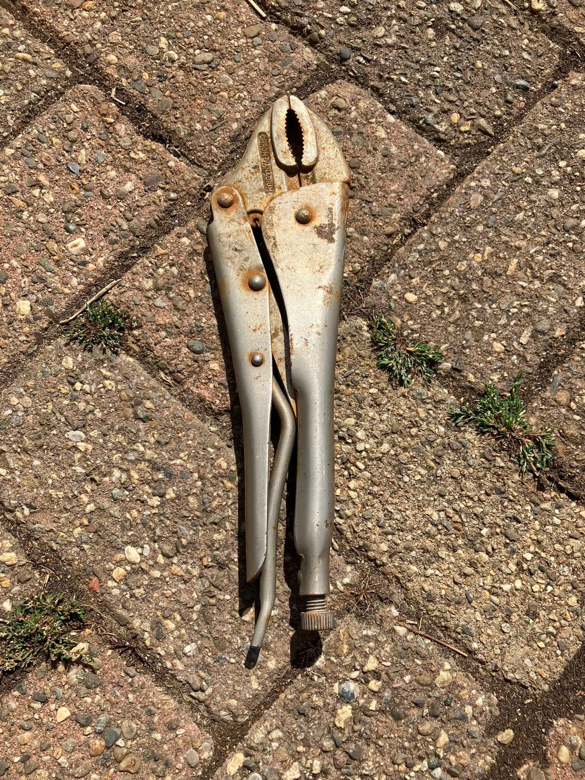 Gebruikte griptang - Chroom Vanadium vizetang, Doe-het-zelf en Verbouw, Gereedschap | Handgereedschap, Ophalen of Verzenden, Gebruikt