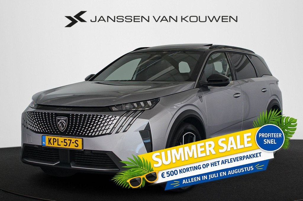 Peugeot 5008 1.6 Plug-in Hybrid 195 GT 7p Leder Panoramadak, Auto's, Peugeot, Gebruikt, 4 cilinders, 7 stoelen, Bedrijf