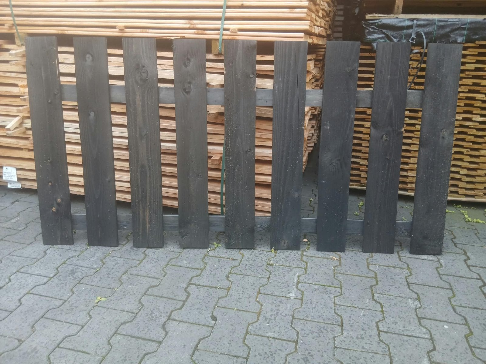 Zwarte tuinhekjes, Tuin en Terras, Ophalen, Nieuw, Hout, Tuinhek