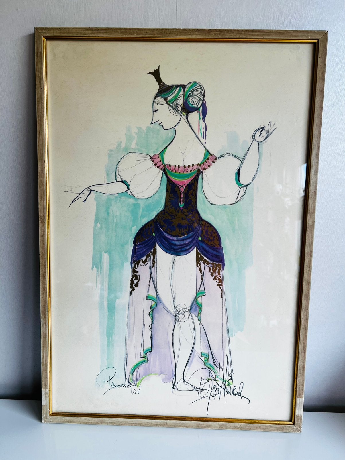 Vintage Bjorn Wiinblad Litho Prinses Vivi Ganzenhoedster, Ophalen