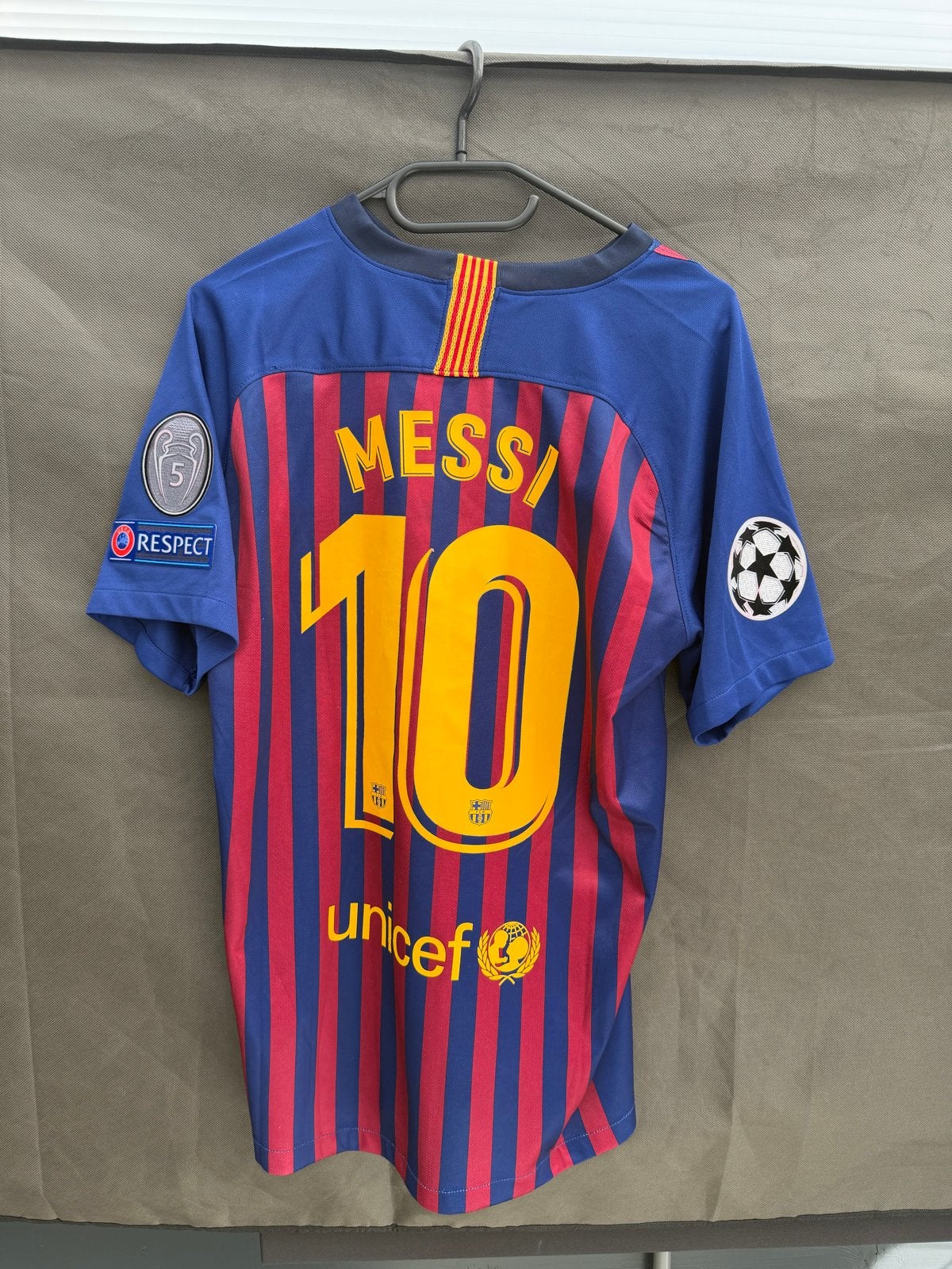 FC Barcelona Messi Thuisshirt Maat L, Maat L, Ophalen of Verzenden, Gebruikt, Shirt