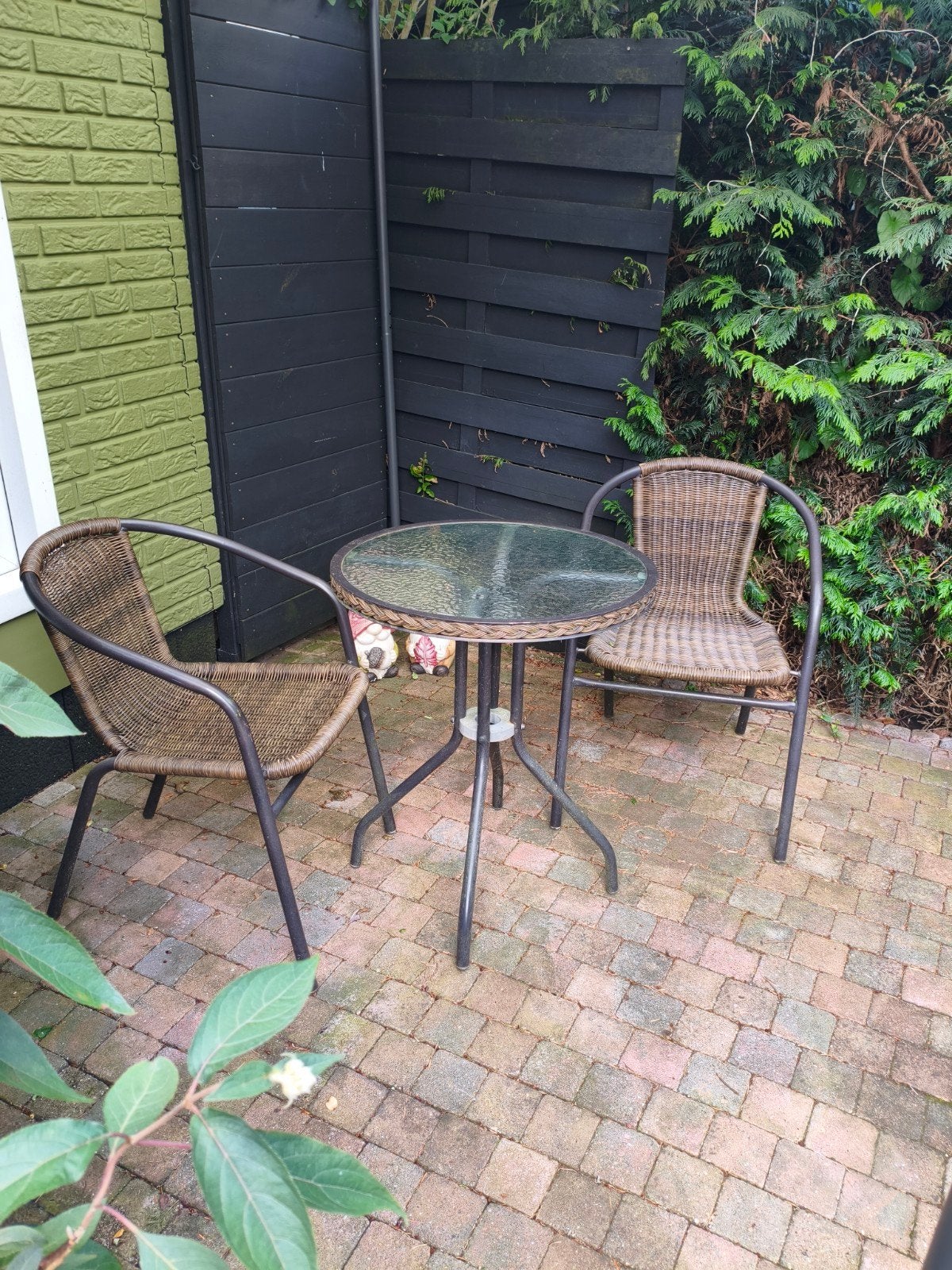 Bistroset, Ophalen, Gebruikt, Wicker, 2 zitplaatsen