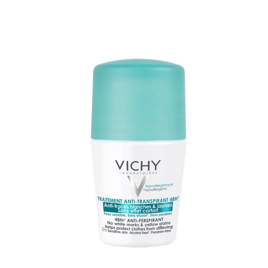 Vichy Deodorant  Transpiratie Roller 48 uur Anti-Strepen, Verzenden, Nieuw, Deodorant of Bodyspray