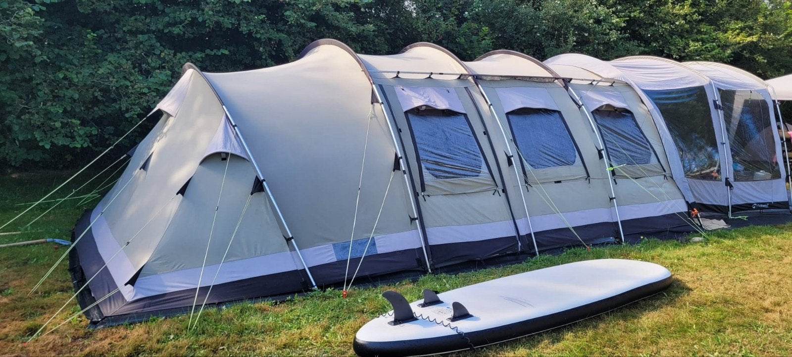 Outwell Norfolk Lake 8 pers. katoenen tent, 3 slaapcabines, Caravans en Kamperen, Tenten, Ophalen, Gebruikt