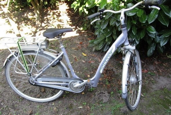 bikkel Lage opstap 7 versnellingen framemaat 46!!!!!!!!!!!!!, Fietsen en Brommers, Elektrische fietsen, Zo goed als nieuw, Minder dan 47 cm