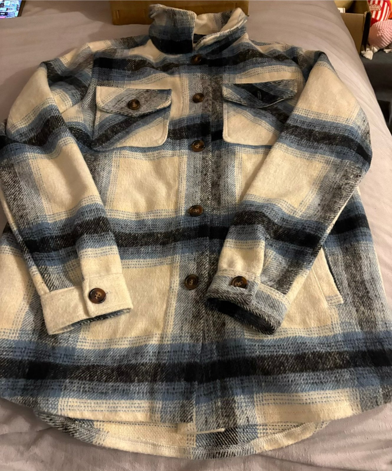 houthakkers jasje, Kleding | Heren, Ophalen, Zo goed als nieuw, Maat 48/50 (M), Blauw