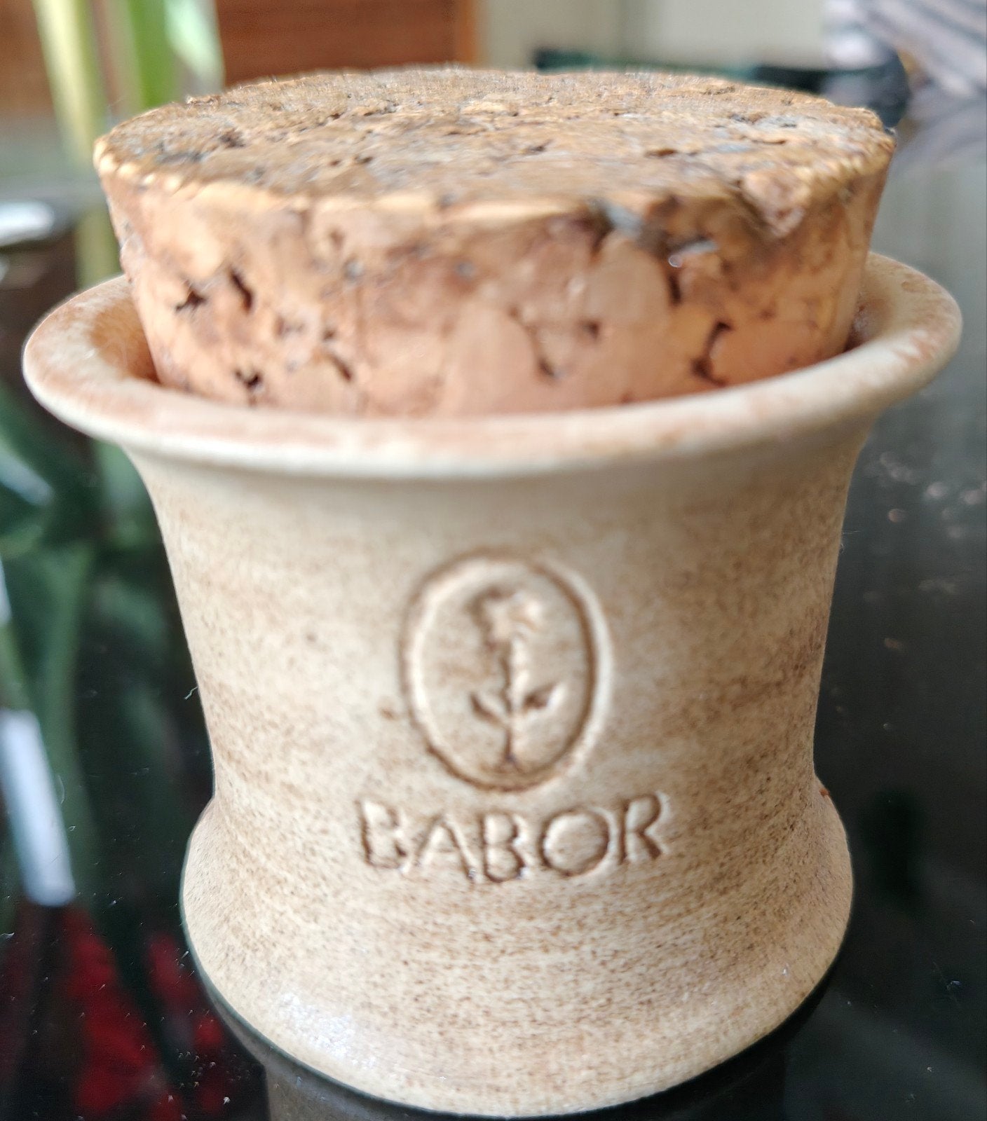 Babor Natural Face glow in keramische pot met kurk, Antiek en Kunst, Ophalen of Verzenden
