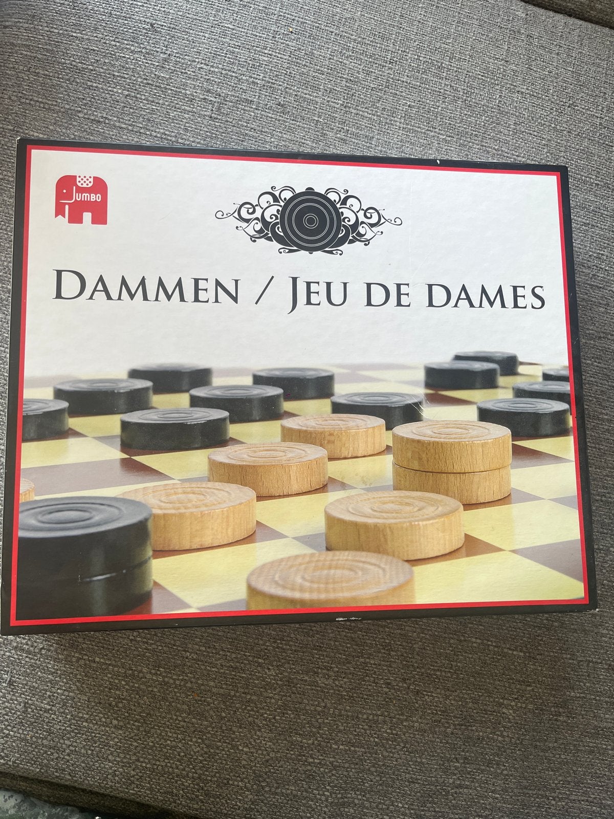 Jumbo Dammen / Jeu de Dames bordspel, Een of twee spelers, Ophalen of Verzenden, Gebruikt