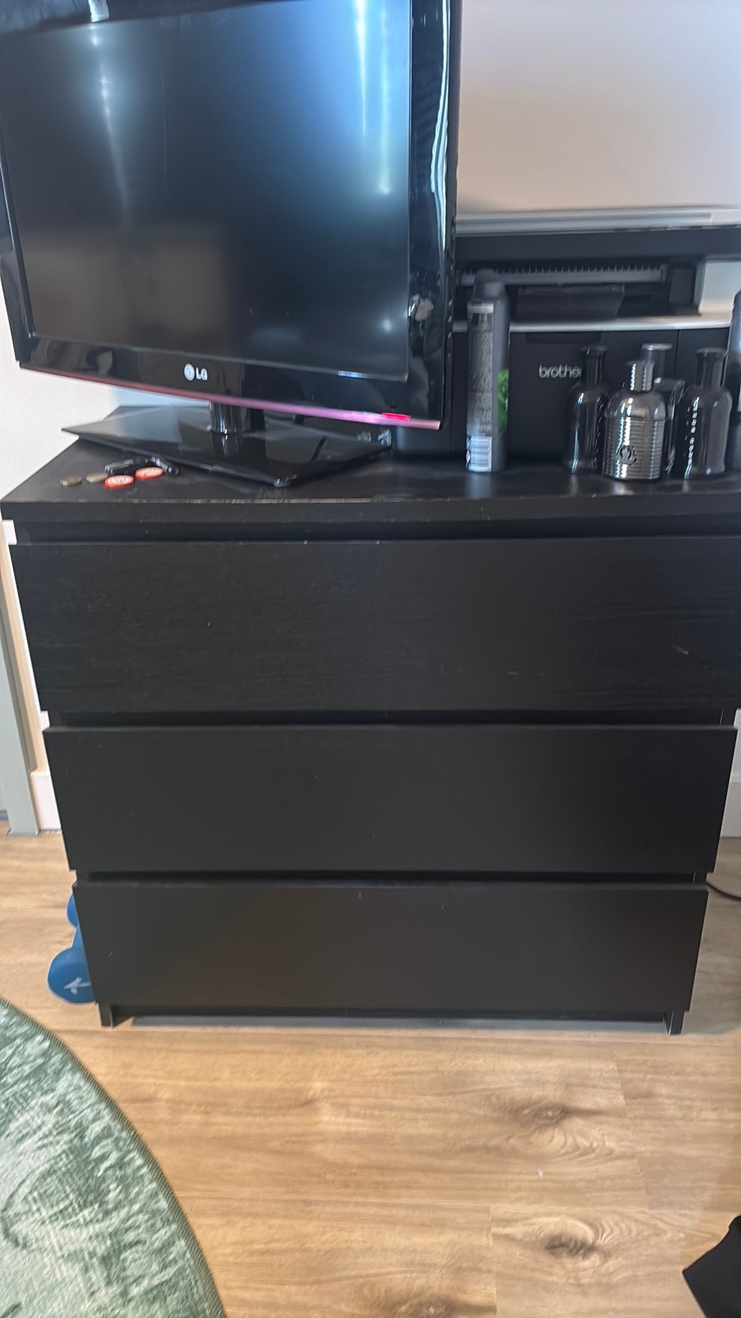 IKEA MALM ladekast, Zwartbruin, 4 lades, Ophalen, 50 tot 100 cm, Zo goed als nieuw, Minder dan 100 cm