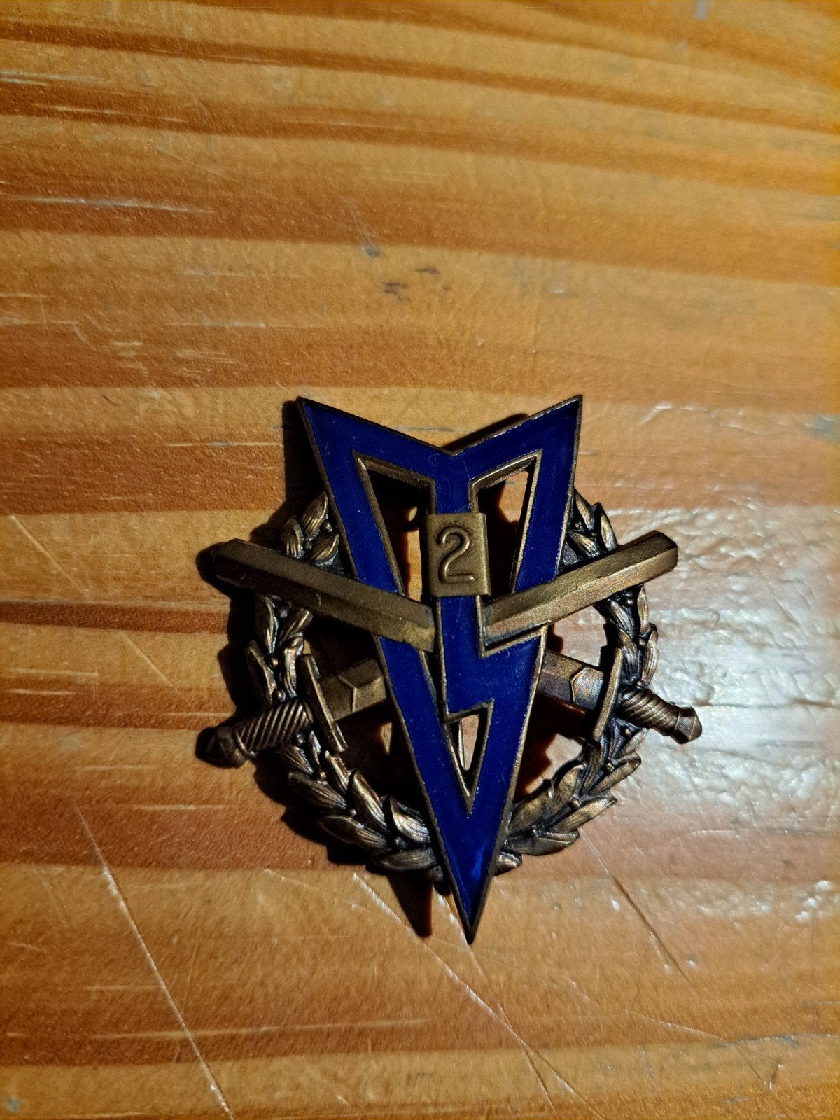 Militaire MLV Speld met '2' Lichamelijke Vaardigheid (1949), Ophalen of Verzenden, Landmacht, Nederland, Lintje, Medaille of Wings