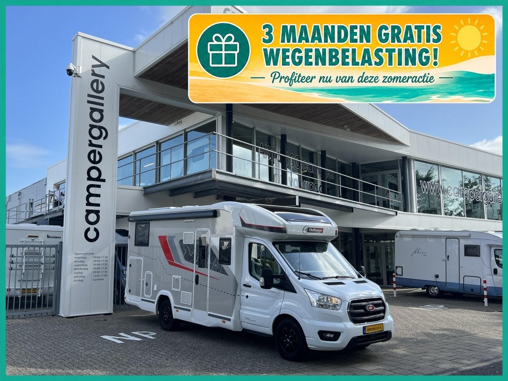 Challenger Graphite 337 GA ENKELE BEDDEN+HEFBED+FACE TO FACE, Caravans en Kamperen, Automaat, Ford, Vloeistofverwarming, 7 tot 8 meter