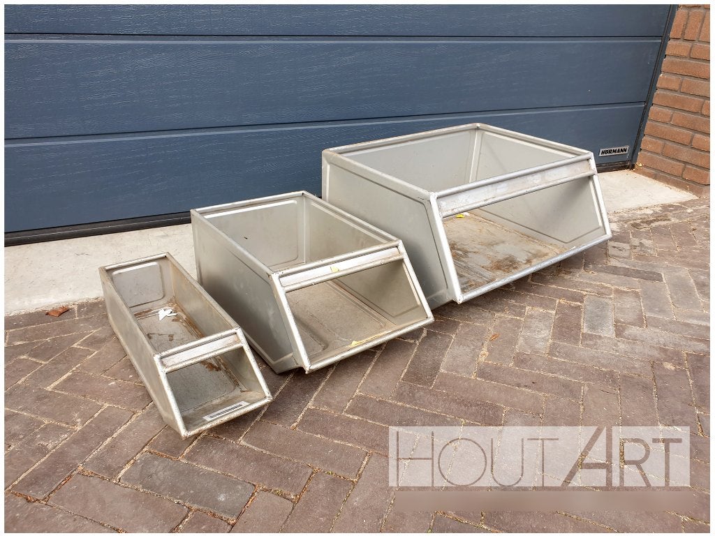 Stalen bak / industriele bak middel, 100 cm of meer, 60 cm of meer, Info@hout-art.nl, Nieuw