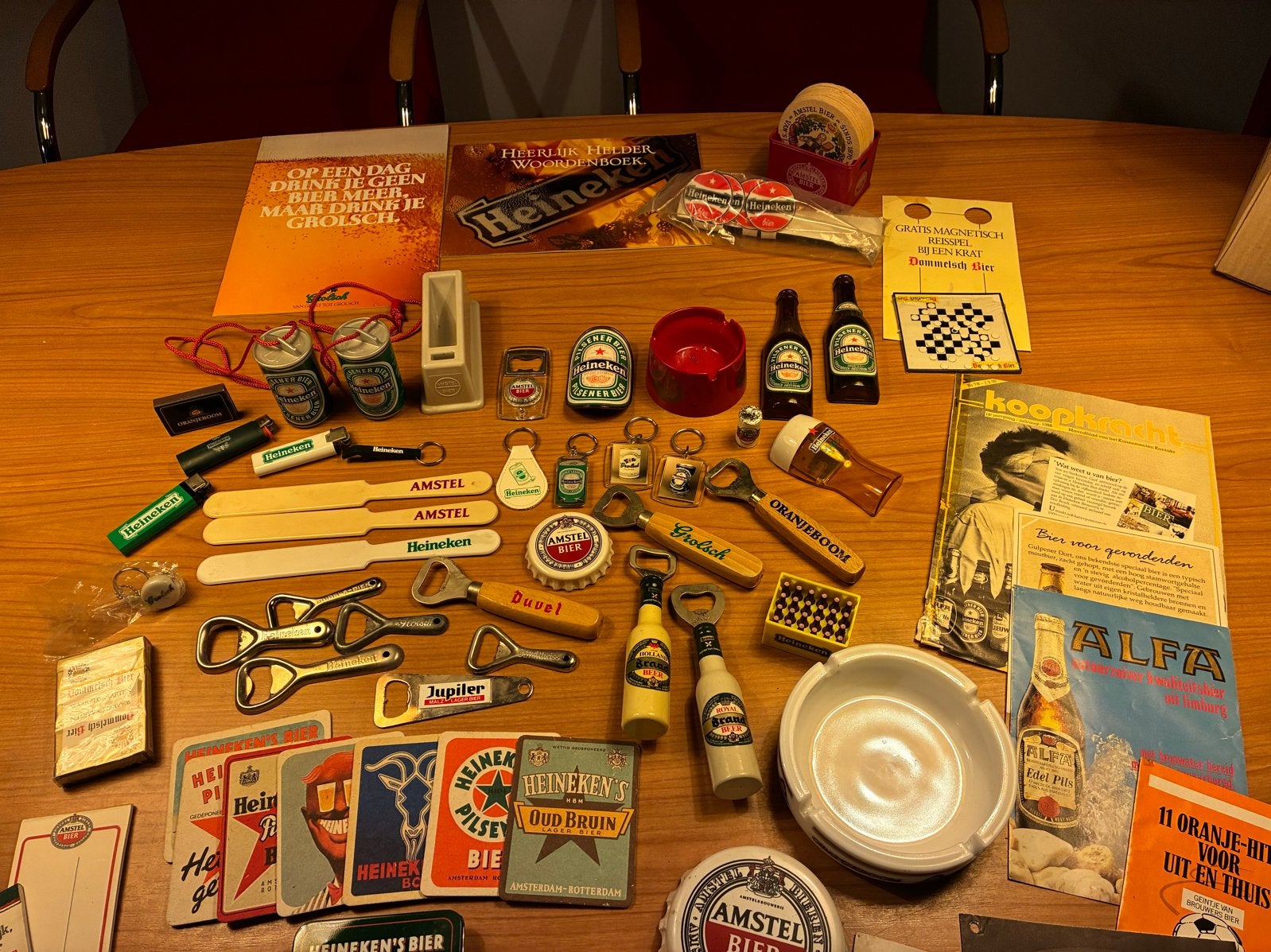 Bierattributen/merchandise jaren '80 (Heineken, Amstel etc), Verzamelen, Ophalen of Verzenden, Flesopener, Amstel
