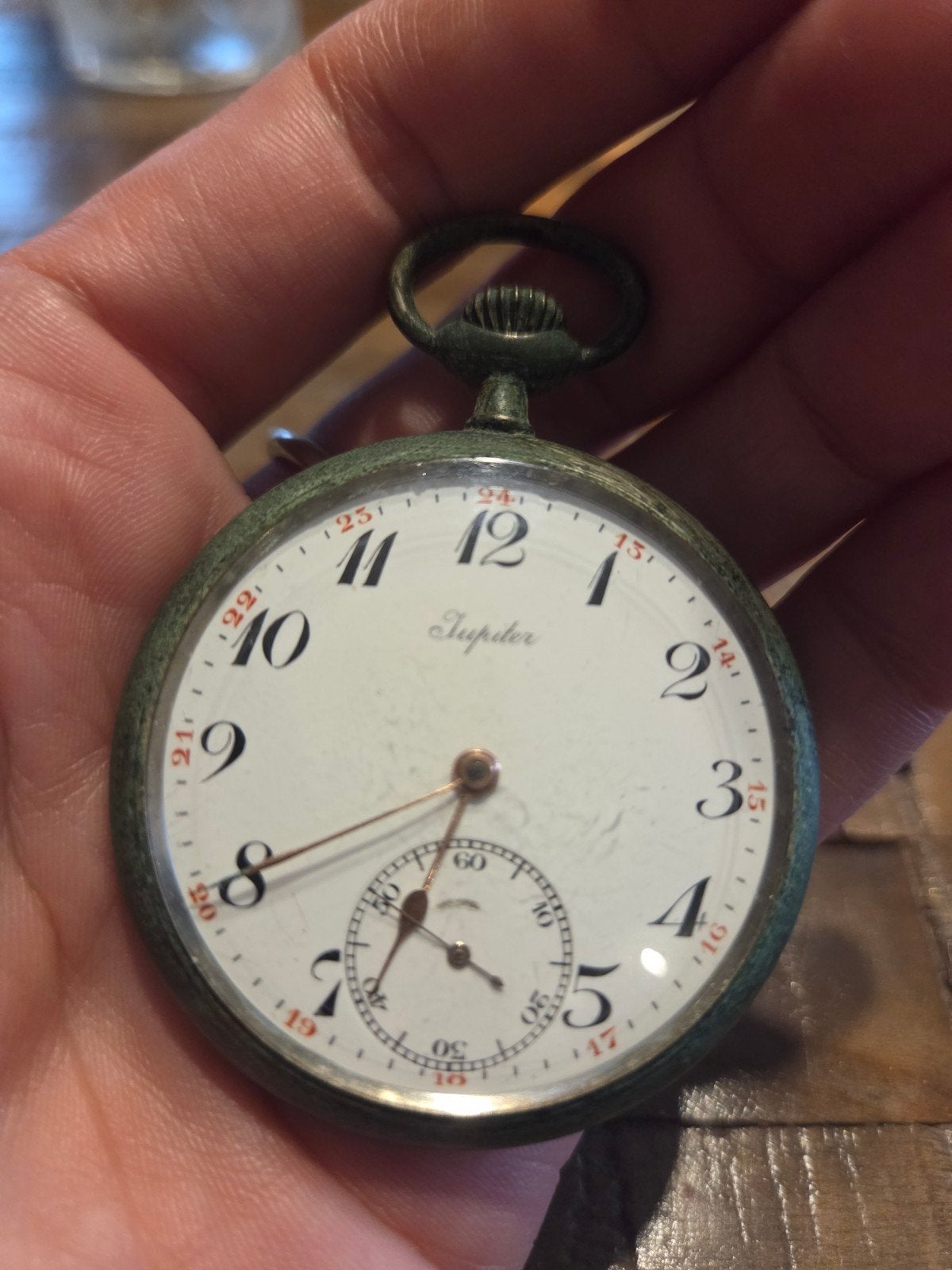 Antiek Jupiter zakhorloge, erfstuk, Ophalen of Verzenden