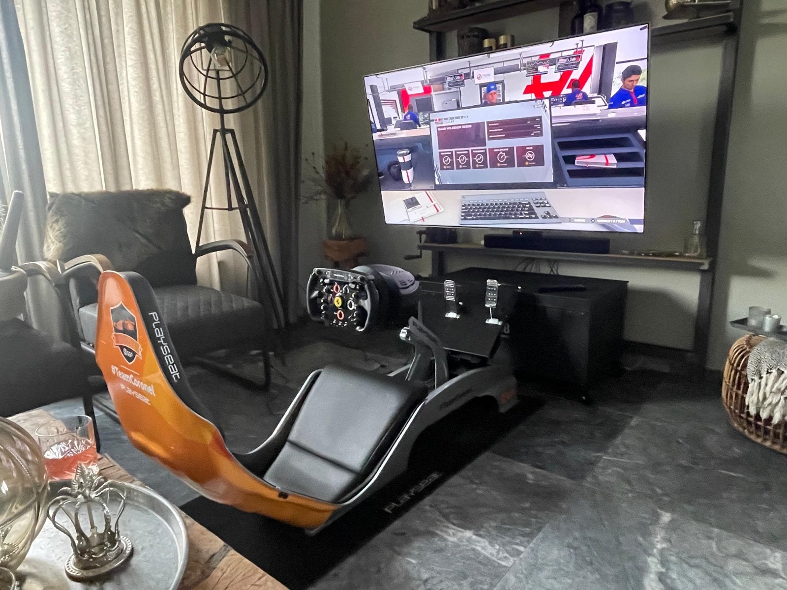 Playseat Team Coronel met Thrustmaster T300RS en F1 stuur, Spelcomputers en Games, Spelcomputers | Overige, Ophalen, Overige merken