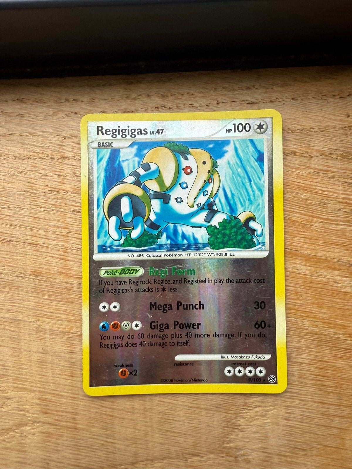 Regigigas Lv.47 #9/100 Reverse Holo, Ophalen of Verzenden, Gebruikt, Losse kaart