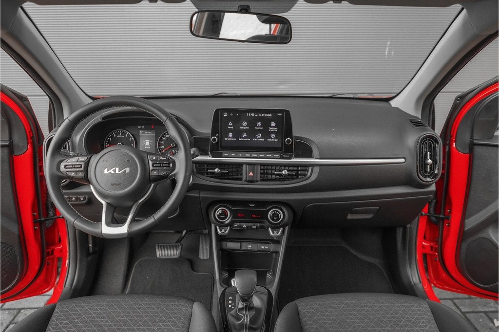 Kia Picanto 1.0 DPi DynamicPlusLine Automaat ECC Cruise Navi, Stof, Gebruikt, 4 stoelen, Origineel Nederlands