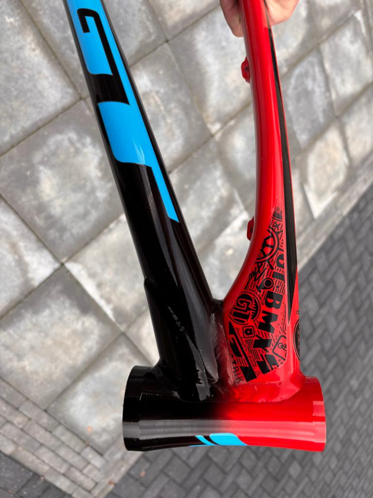 GT Pro XL BMX frame - Zwart/Rood, Fietsen en Brommers, Fietsen | Crossfietsen en BMX, Ophalen, Zo goed als nieuw, Aluminium, 20 tot 24 inch