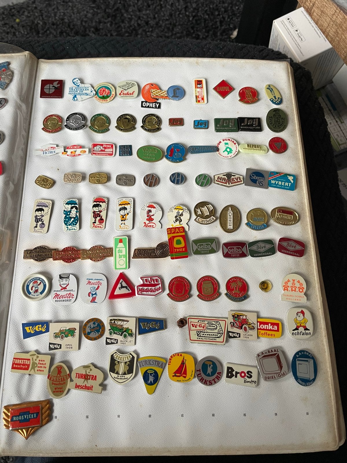 Grote verzameling vintage reclame speldjes/pins, Ophalen, Gebruikt