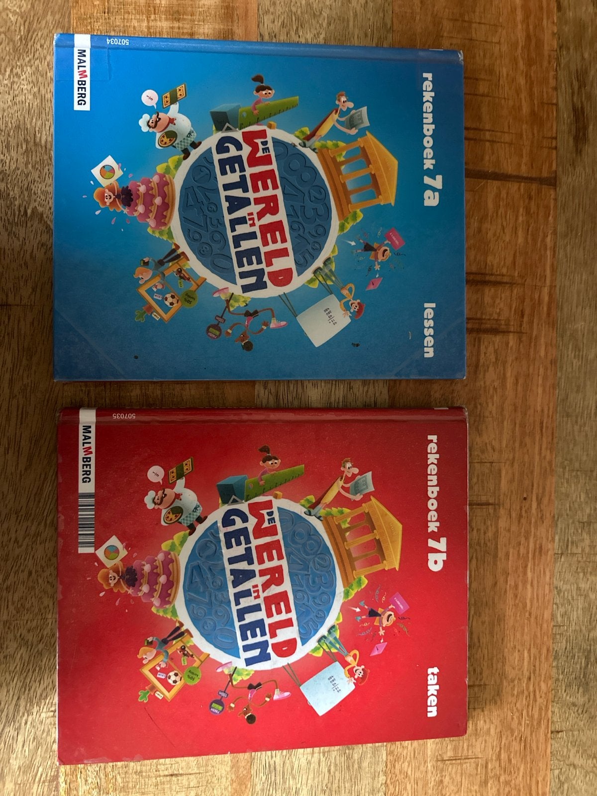 De Wereld in Getallen Rekenboek 7a en 7b Malmberg, Ophalen of Verzenden, Gelezen, Overige niveaus, Wiskunde A