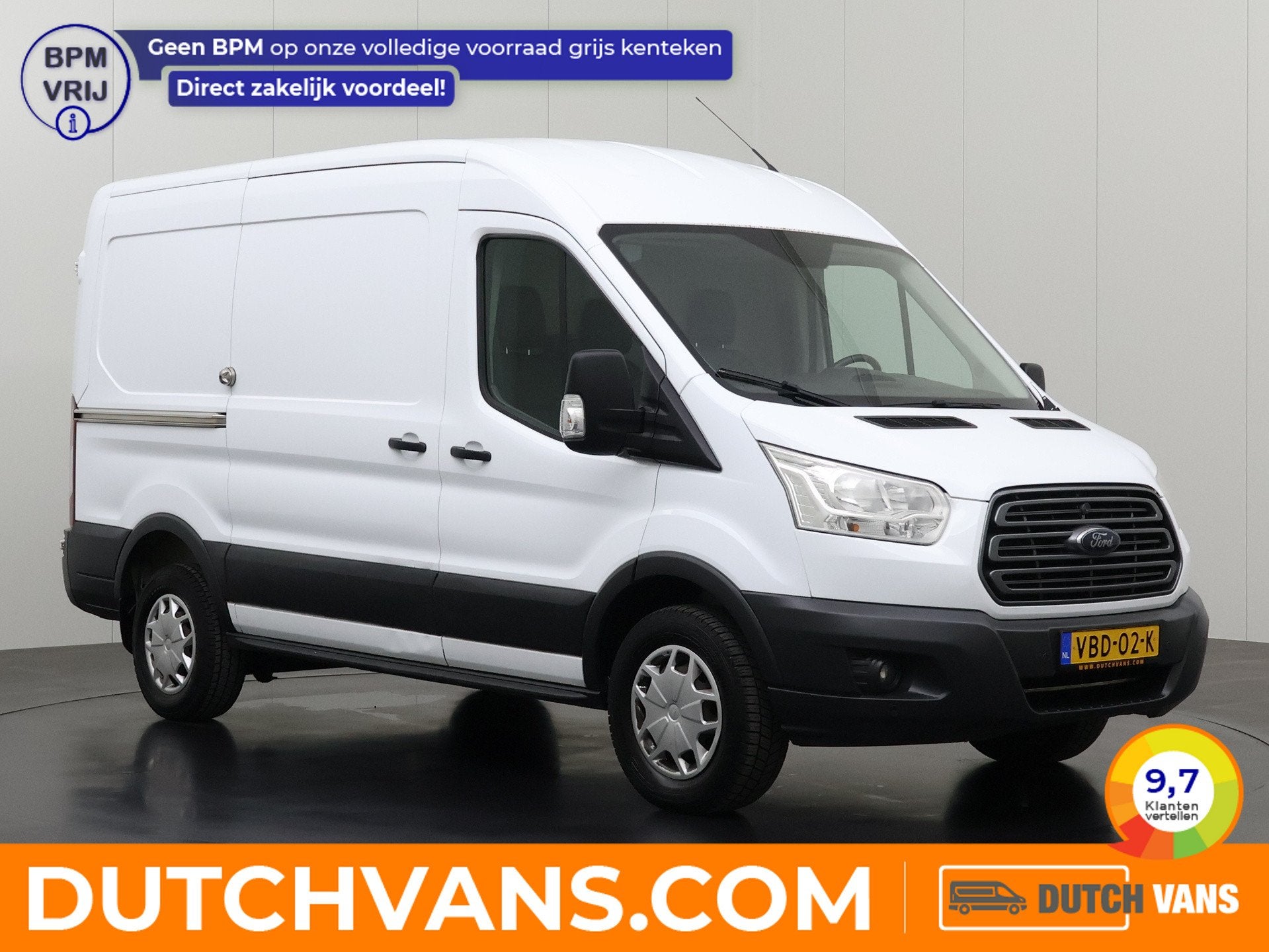Ford Transit 2.0TDCI 130PK L2H2 Euro 6 | Airco | Cruise | 3-, Auto's, Bestelauto's, Voorwielaandrijving, 4 cilinders, Ford, Geïmporteerd