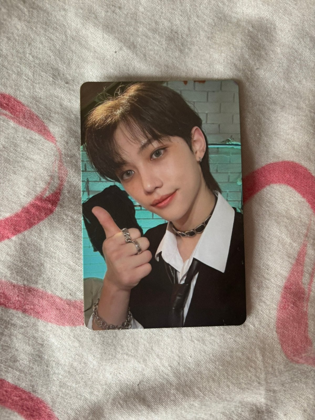 stray kids felix maxident apple music pob photocard, Ophalen of Verzenden, Zo goed als nieuw, Foto of Kaart
