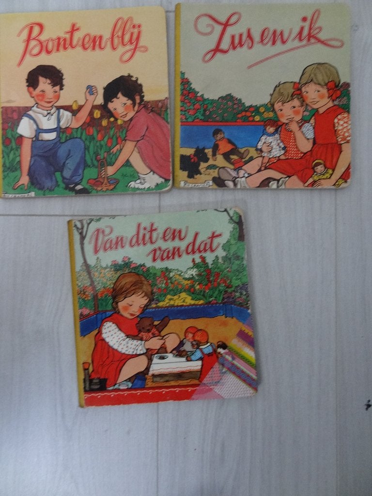3x Rie Cramer bont en blij zus en ik van dit en van dat, Ophalen of Verzenden, Gelezen, Rie Cramer, Prentenboek