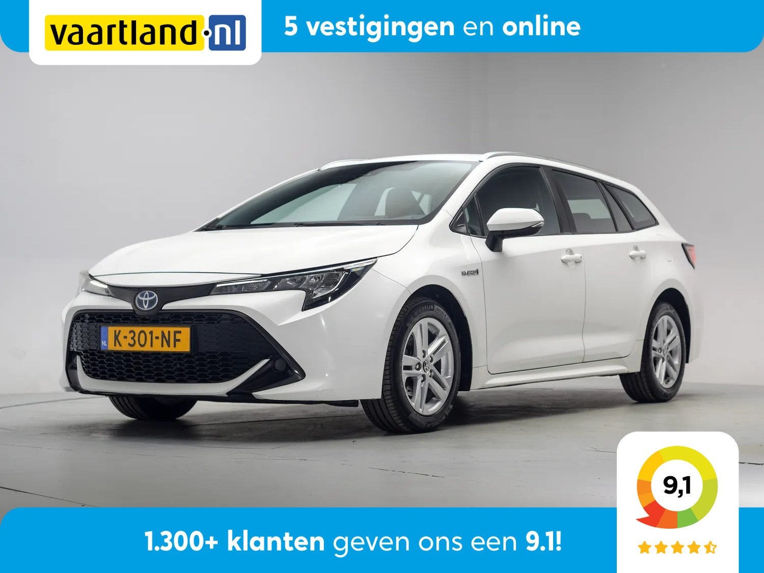 Toyota Corolla 1.8 Hybrid Business Aut. [ Adapt.cruise Camer, Automaat, Gebruikt, 750 kg, 4 cilinders