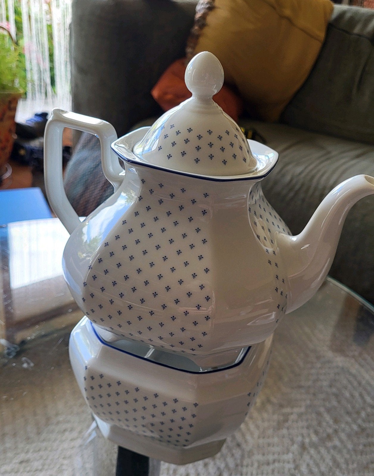 Theepot met rechaud. Douwe egberts. Seltmann/weiden, Overige merken, Vintage, Nieuw, Ophalen of Verzenden