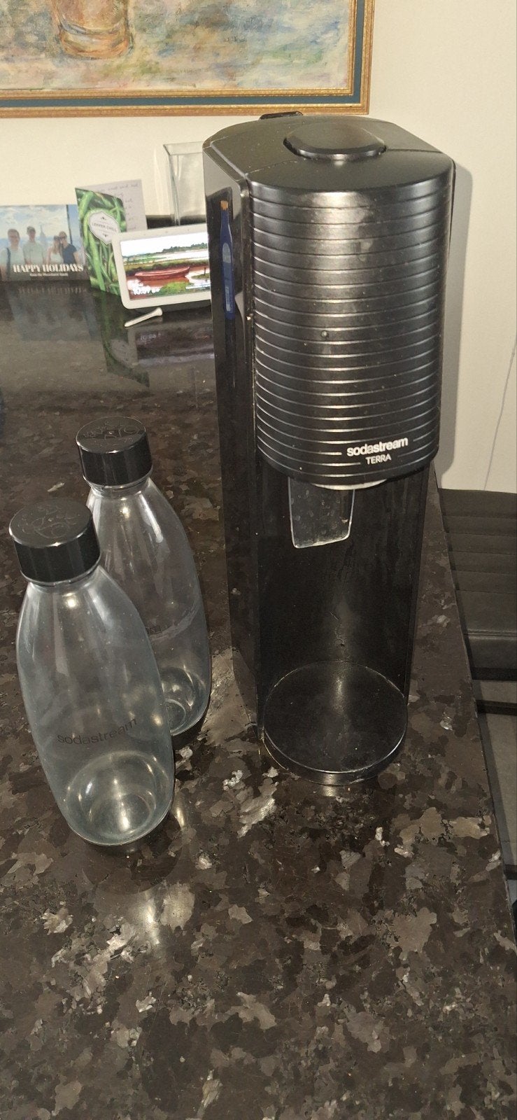 Sodastream Terra met 2 flessen, Witgoed en Apparatuur, Ophalen of Verzenden, Zo goed als nieuw