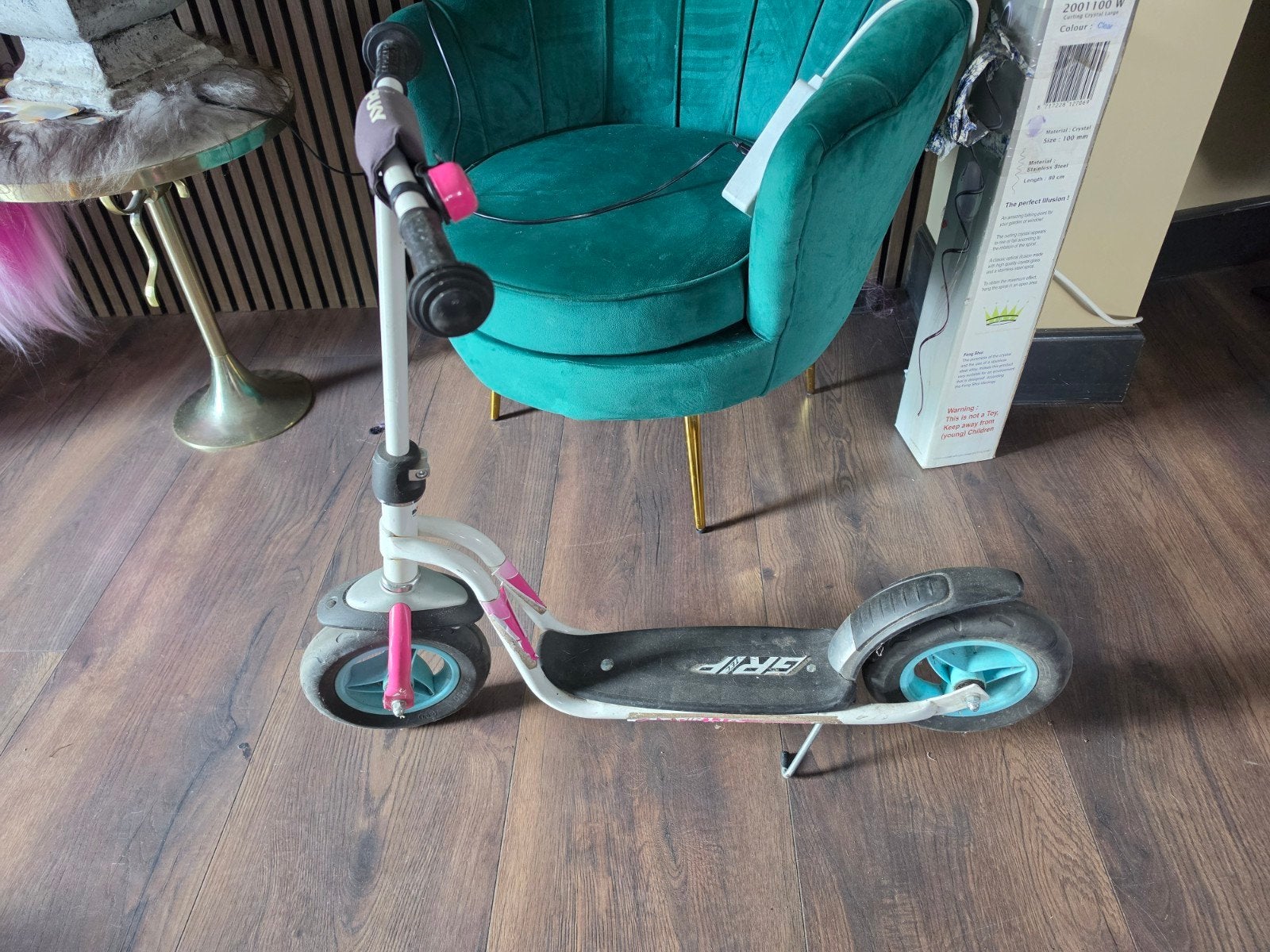 puky Kinderstep met bel - Wit/Roze/Blauw, Ophalen, Gebruikt, Gewone step, Grip