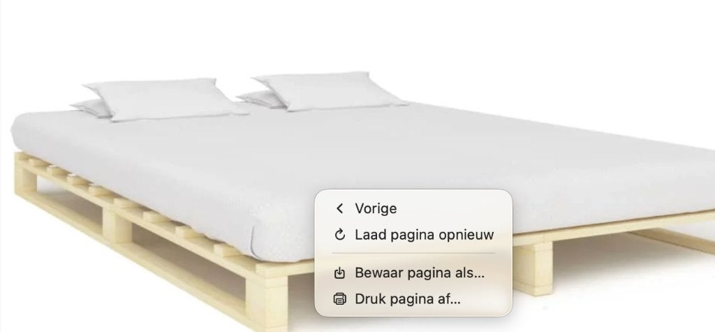 Pallet-bed inclusief IKEA matras 200 x 140, Ophalen, Gebruikt, Beige, Tweepersoons