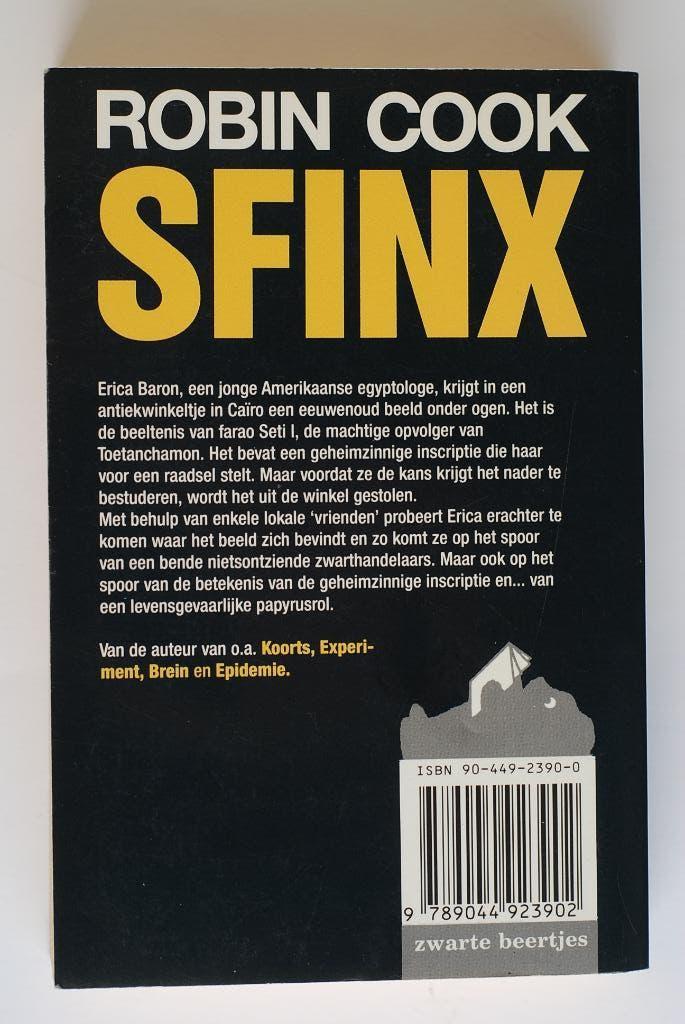 Sfinx - Robin Cook (1994) Zwarte Beertjes 2390, Boeken, Avontuur en Actie, Verzenden, Zo goed als nieuw