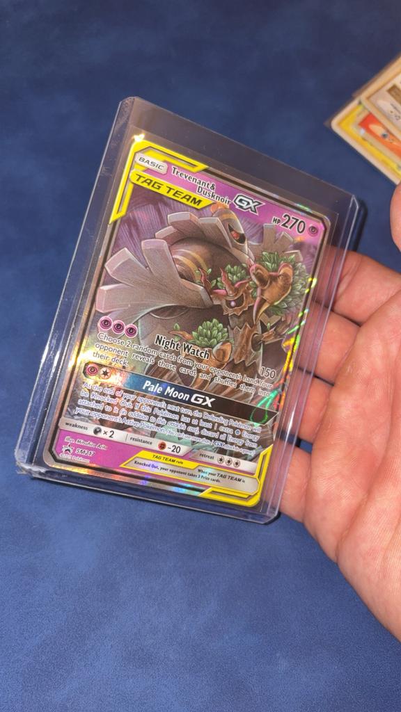 Dusknoir & trevenant Tag team GX sm217 holo pokemon kaart, Ophalen of Verzenden, Zo goed als nieuw