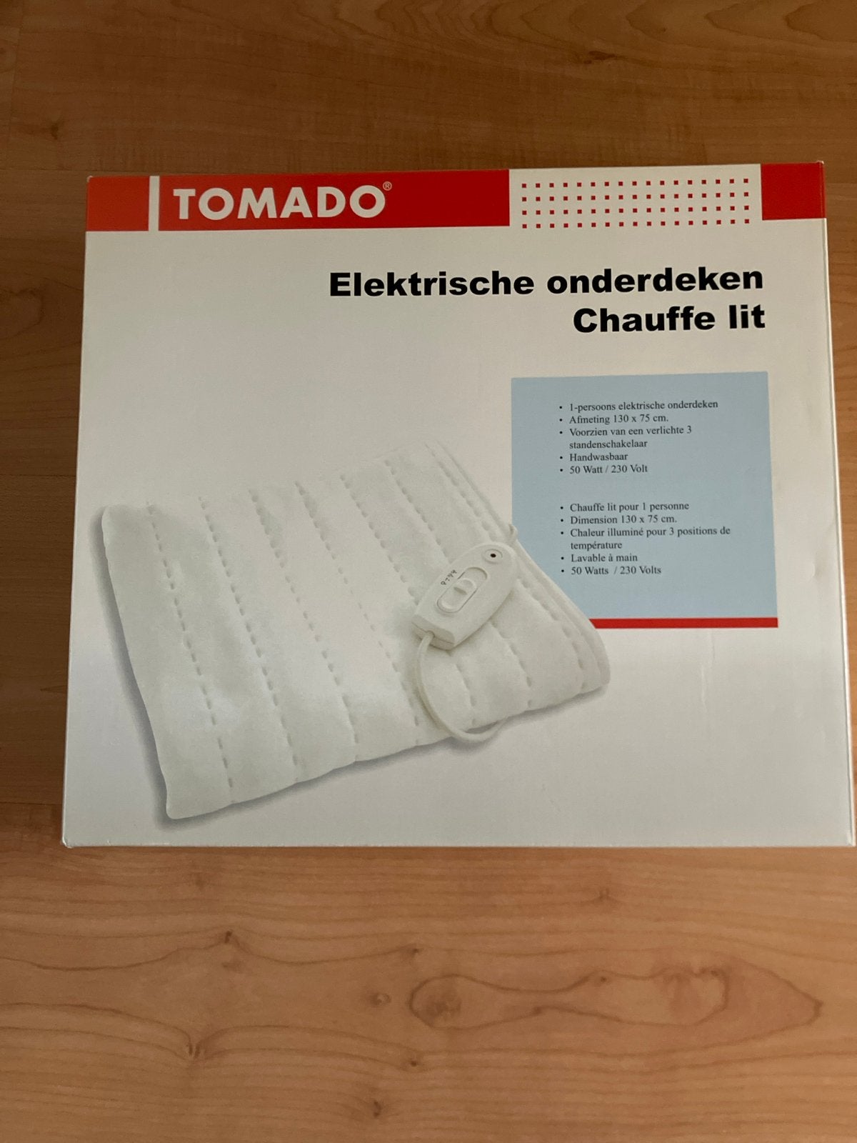 Tomado Elektrische Onderdeken 130x75 cm - 3 standen, Ophalen of Verzenden, Nieuw, Overige typen